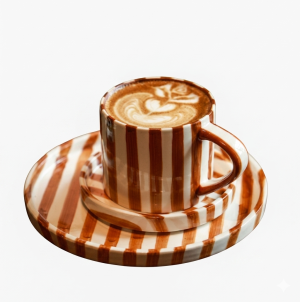 15 (2) Retro creative ceramic coffee cup plate combination household drinking water breakfast afternoon tea cup plate suit Medieval red striped cup + sau-200ML