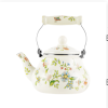 Vintage thick enamel enamel pot European enamel teapot, Pottery handle fragrance-2.0 L