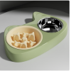 Anti / strength stainless steel double bowl / grass green