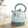 British foreign trade retro pattern household food grade 304 stainless steel export fast burning electric kettle printing  1.7Litres