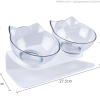 Transparent double bowl (white)