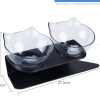 Transparent double bowl (black
