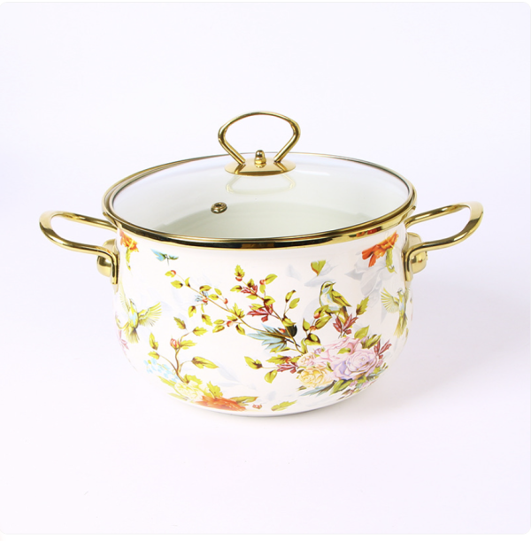 Screenshot 2026-02-03 at 20.46.26 Thickened Enamel Stew Soup Pot with Two Ears Phnom Penh Stew Pot Braised Pot Soup Pot Enamel Induction Cooker Universal Export to Europe and America Same Flowers and birds-18cm