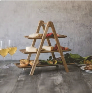 Screenshot 2026-02-03 at 23.08.13 Acacia Wood Tung Wood Three-Layer Vegetable Rack Wooden Tray Storage Rack Hot Pot Restaurant Food Finishing Kitchen Hotel three / layer pine