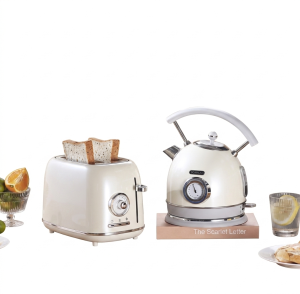 g Sandwich Retro Fully Automatic Toaster Toaster Breakfast Machine Multi-Function Toaster Pearl green toaster + electric Kettle