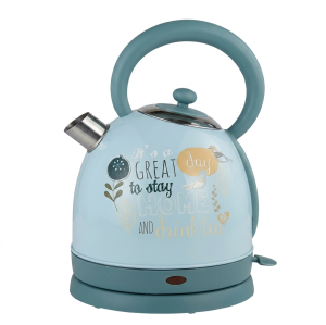 mk British foreign trade retro pattern household food grade 304 stainless steel export fast burning electric kettle printing 1.7Litres