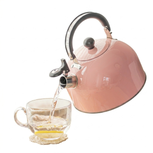 pop European-style pink folding handle whistle kettle European-style simple 3L kettle kitchen sound kettle